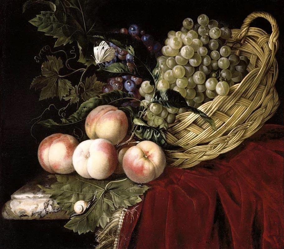 Natura morta con cesto di frutta